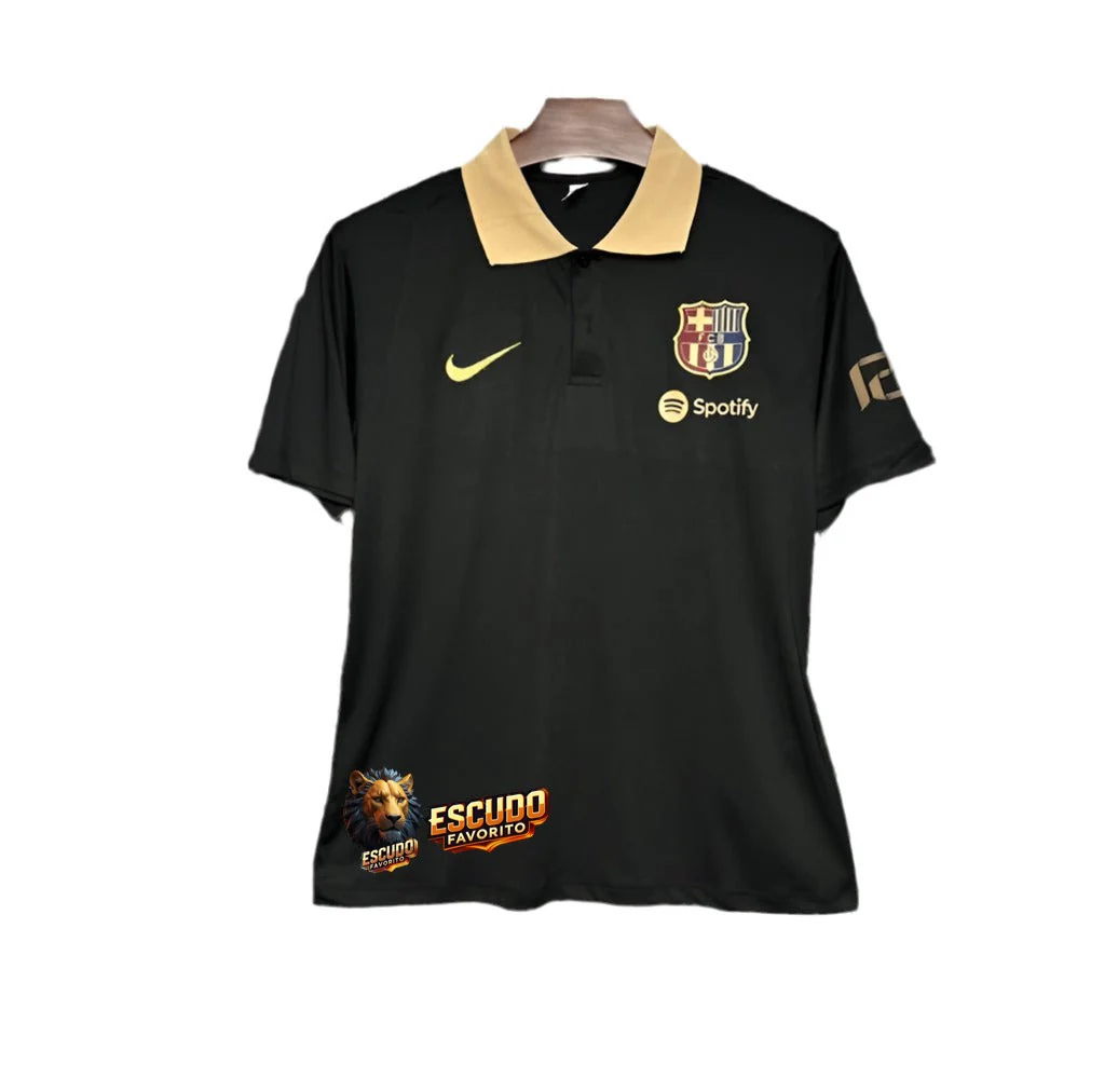 CAMISETA BARCELONA POLO NEGRA 24/25 HOMBRE