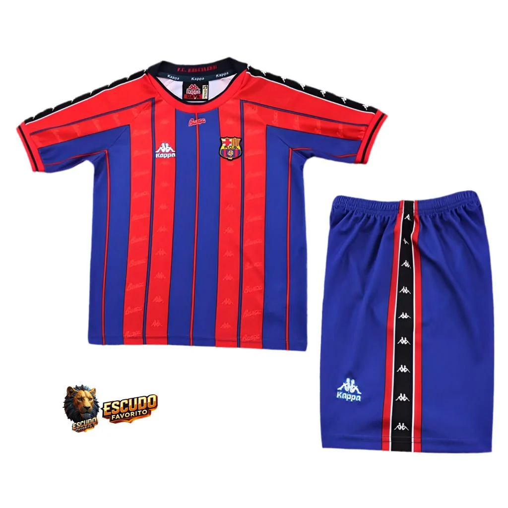 CAMISETA BARCELONA I 97/98 EQUIPACIÓN PARA NIÑOS (RETRO)