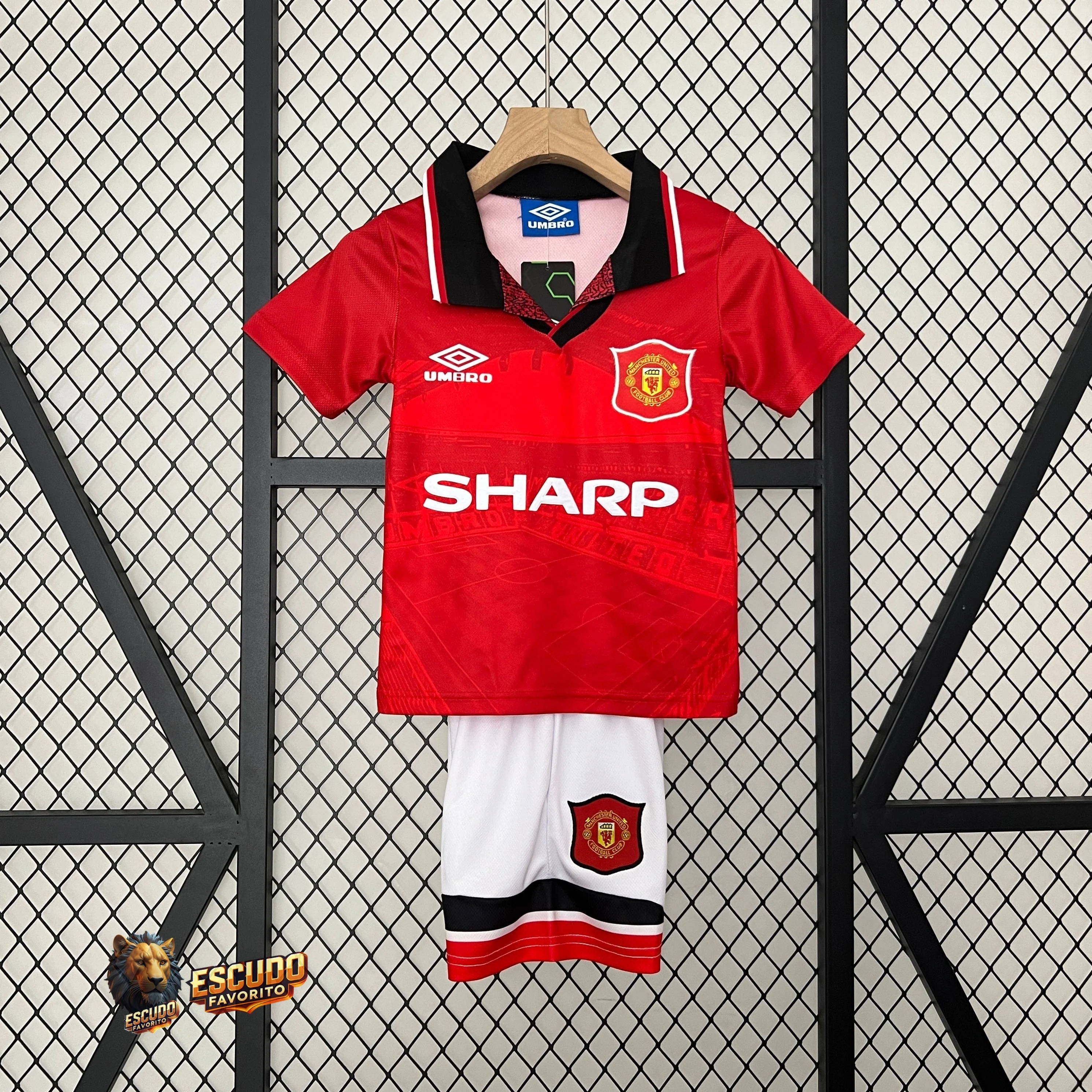 CAMISETA MANCHESTER UNITED I 94/96 EQUIPACIÓN PARA NIÑOS (RETRO)