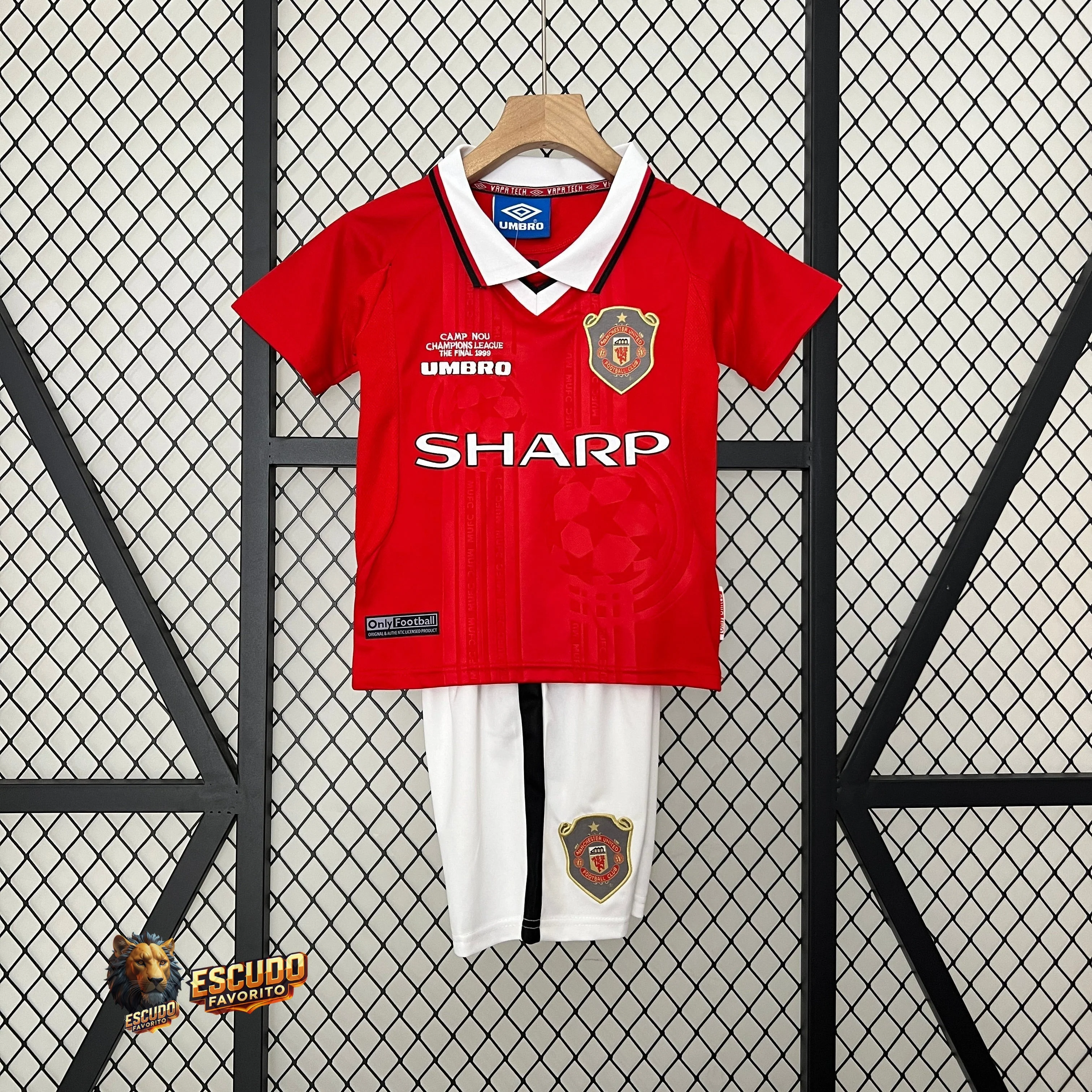 CAMISETA MANCHESTER UNITED I 99/00 EQUIPACIÓN PARA NIÑOS (RETRO)