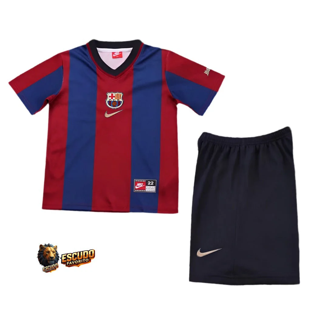 CAMISETA BARCELONA I 98/99 EQUIPACIÓN PARA NIÑOS (RETRO)
