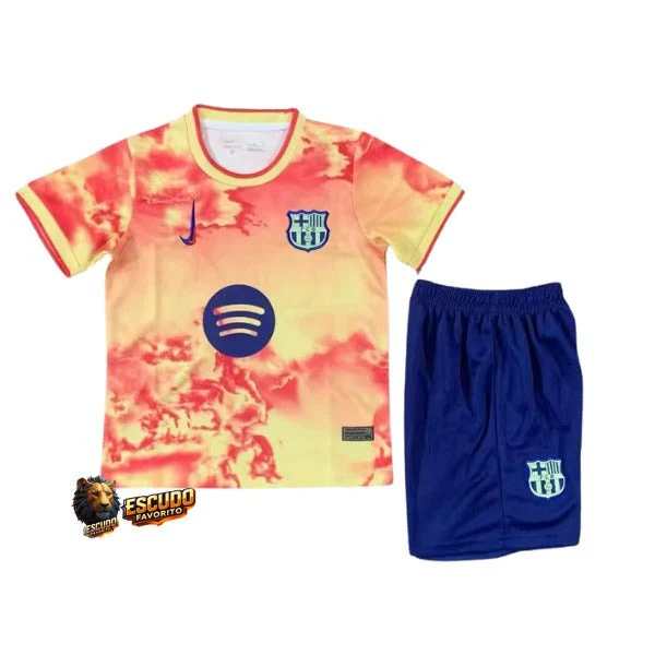 BARCELONA NARANJA 25/26 EQUIPACIÓN PARA NIÑOS