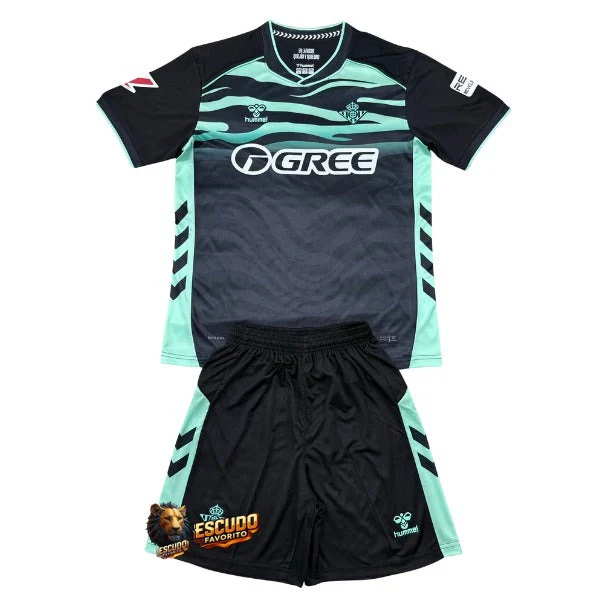 REAL BETIS III 25/26 NEGRO EQUIPACIÓN PARA NIÑOS