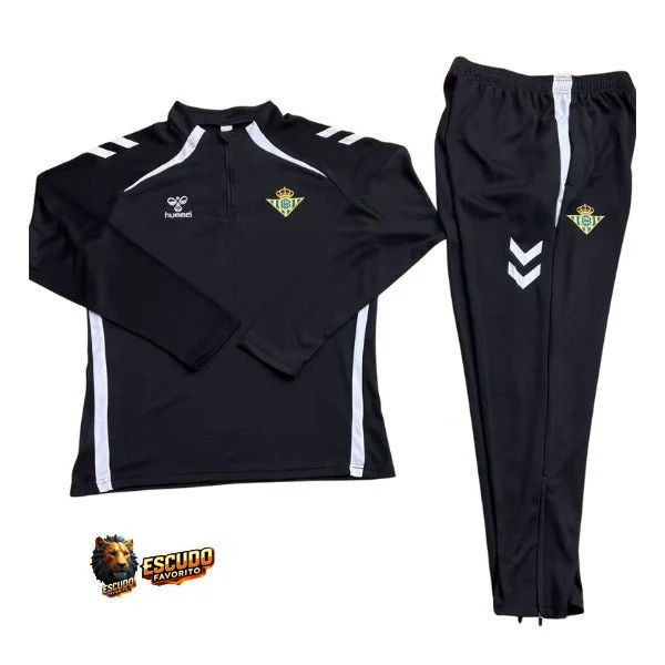 CHÁNDAL + PANTALONES PARA NIÑOS BETIS NEGRA ENTRENAMIENTO 25/26 HOMBRE