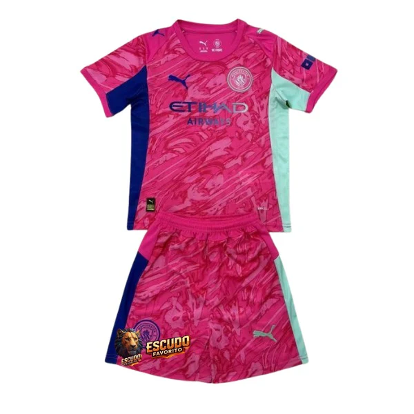 CAMISETA MANCHESTER CITY PORTERO II 25/26 EQUIPACIÓN PARA NIÑOS