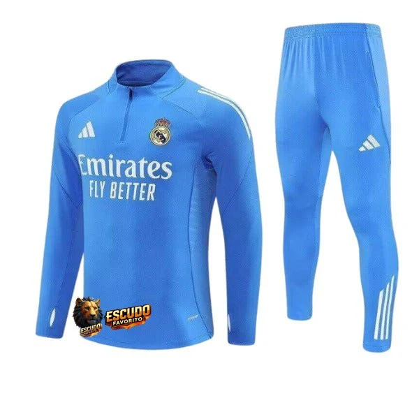 CHÁNDAL + PANTALONES PARA NIÑOS REAL MADRID XXVIII 25/26 HOMBRE
