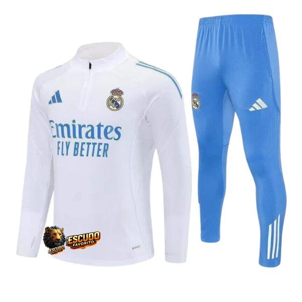 CHÁNDAL + PANTALONES PARA NIÑOS REAL MADRID XXVII 25/26 HOMBRE