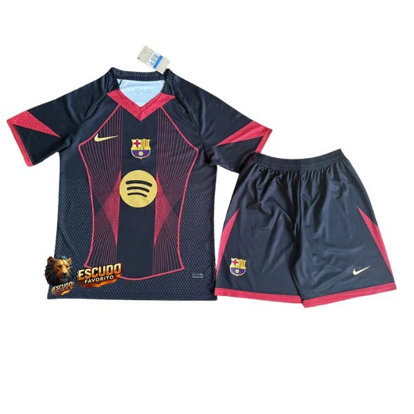 BARCELONA NEGRA Y ROJA 25/26 EQUIPACIÓN PARA NIÑOS