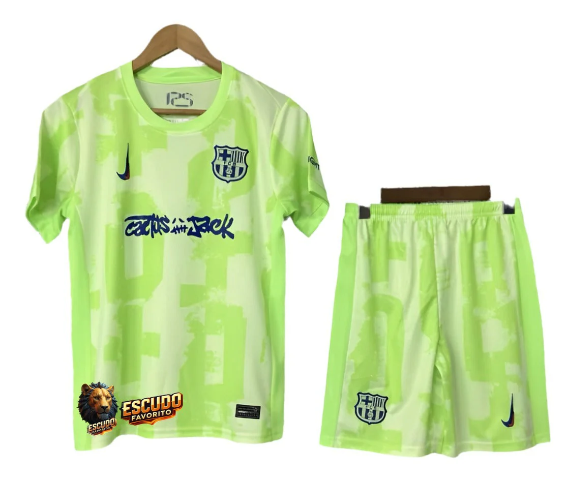 BARCELONA III 24/25 TRAVIS SCOTT EQUIPACIÓN PARA NIÑOS