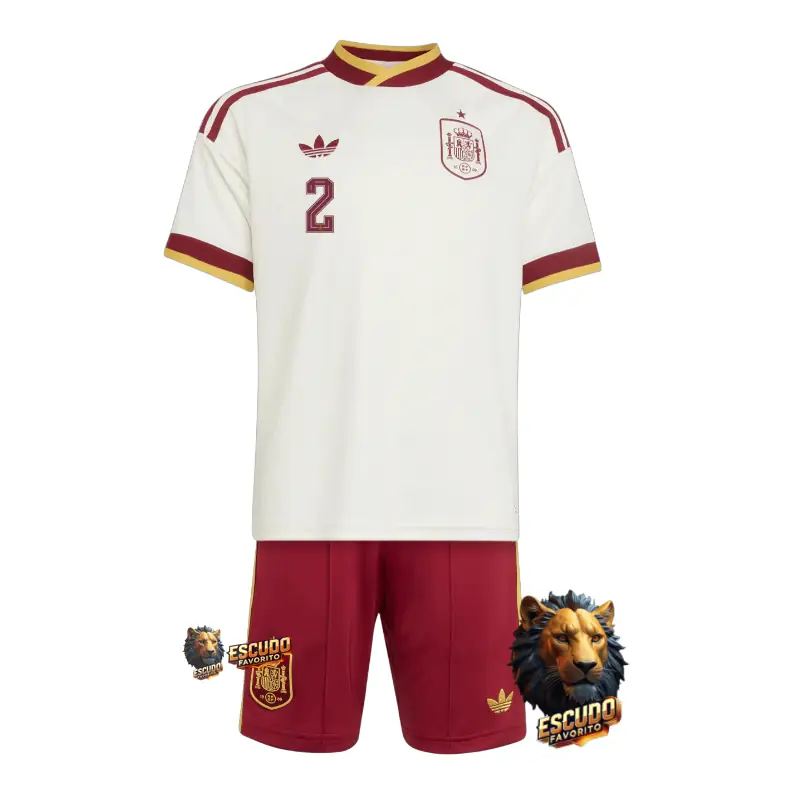 CAMISETA ESPAÑA II 2026 MUNDIAL EQUIPACIÓN PARA NIÑOS