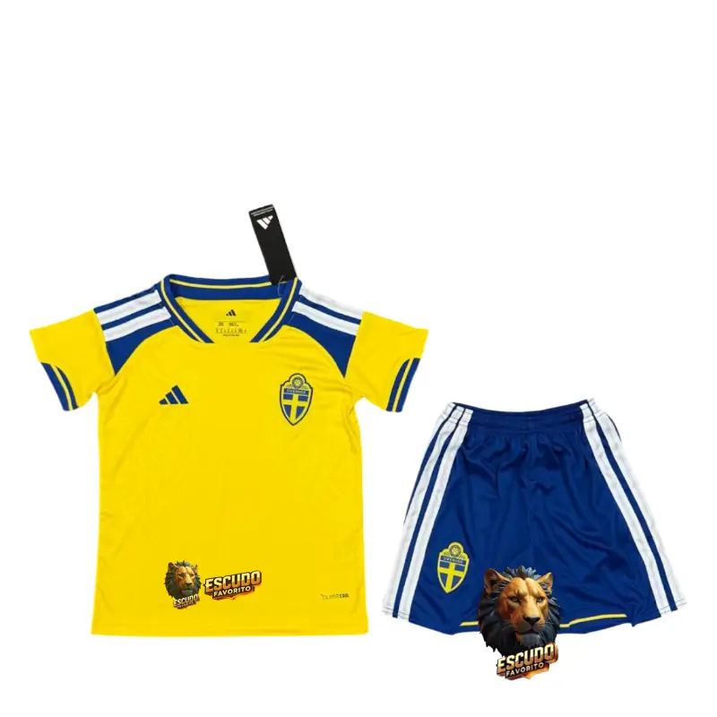 CAMISETA SUECIA I 2026 MUNDIAL EQUIPACIÓN PARA NIÑOS