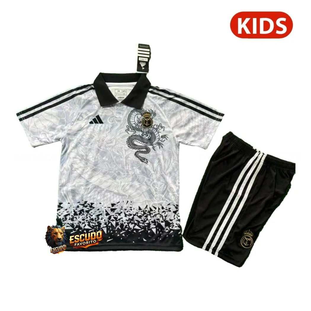 REAL MADRID DRAGÓN BLANCA II 25/26 EQUIPACIÓN PARA NIÑOS