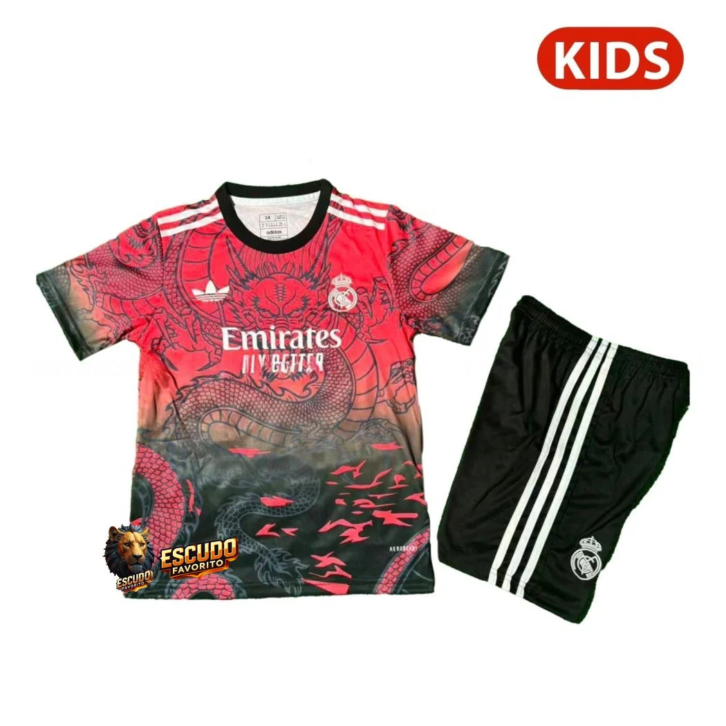REAL MADRID DRAGÓN ROJA 25/26 EQUIPACIÓN PARA NIÑOS