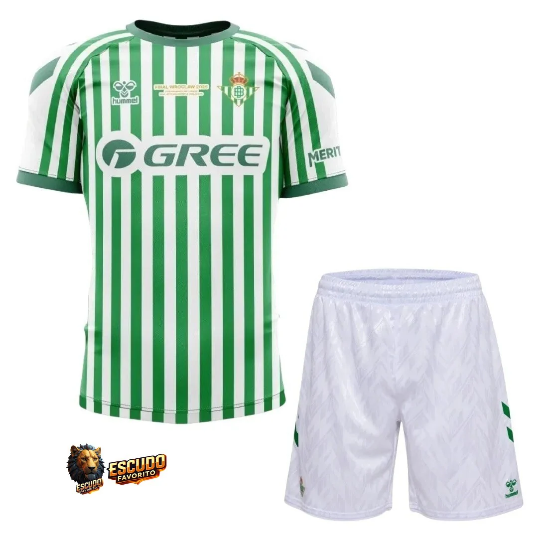 REAL BETIS FINAL CONFERENCE LEAGUE 24/25 EQUIPACIÓN PARA NIÑOS