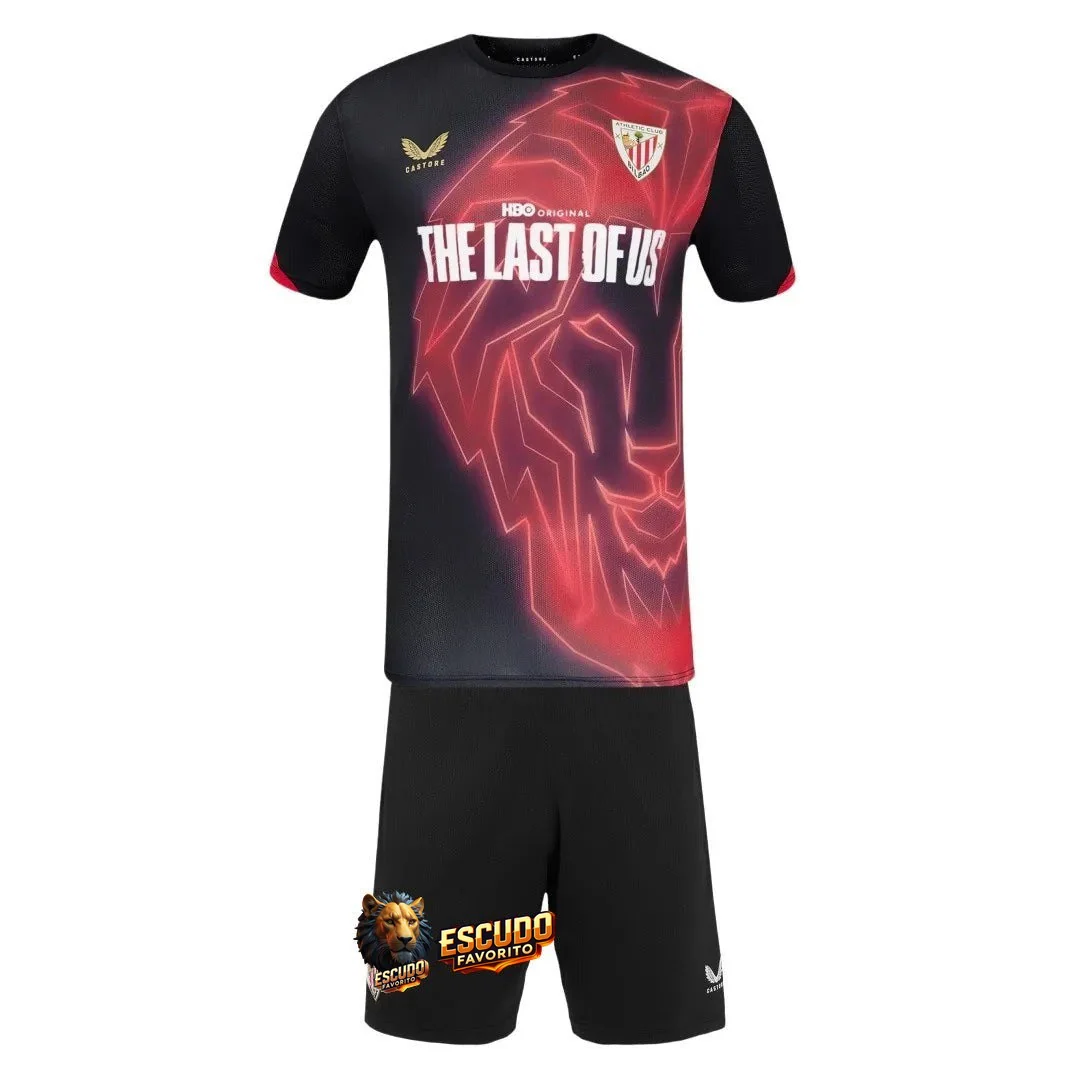 ATHLETIC BILBAO EDICIÓN LIMITADA THE LAST OF US 25-26 NEGRA EQUIPACIÓN PARA NIÑOS HOMBRE