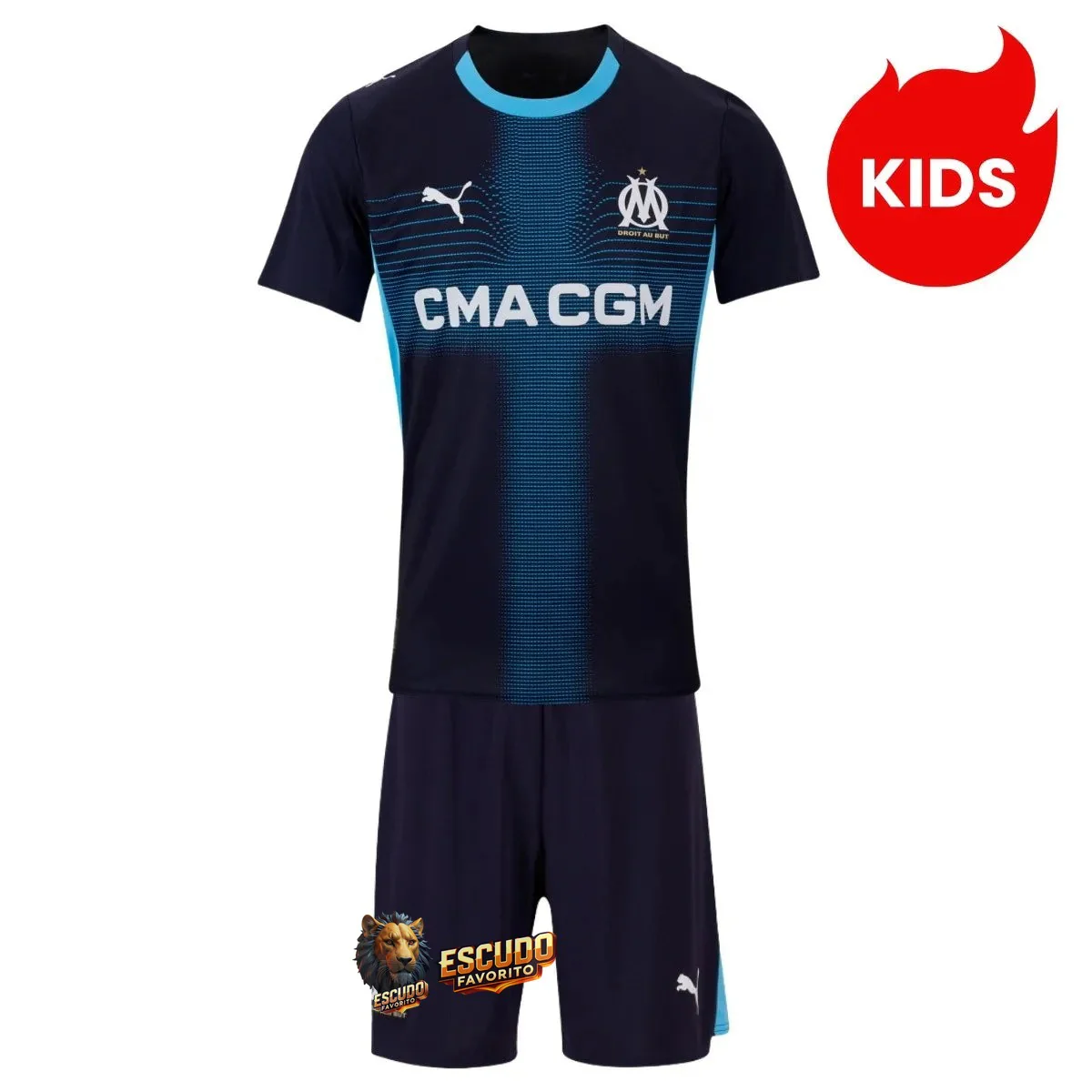 CAMISETA OLYMPIQUE DE MARSEILLE II 25/26 EQUIPACIÓN PARA NIÑOS