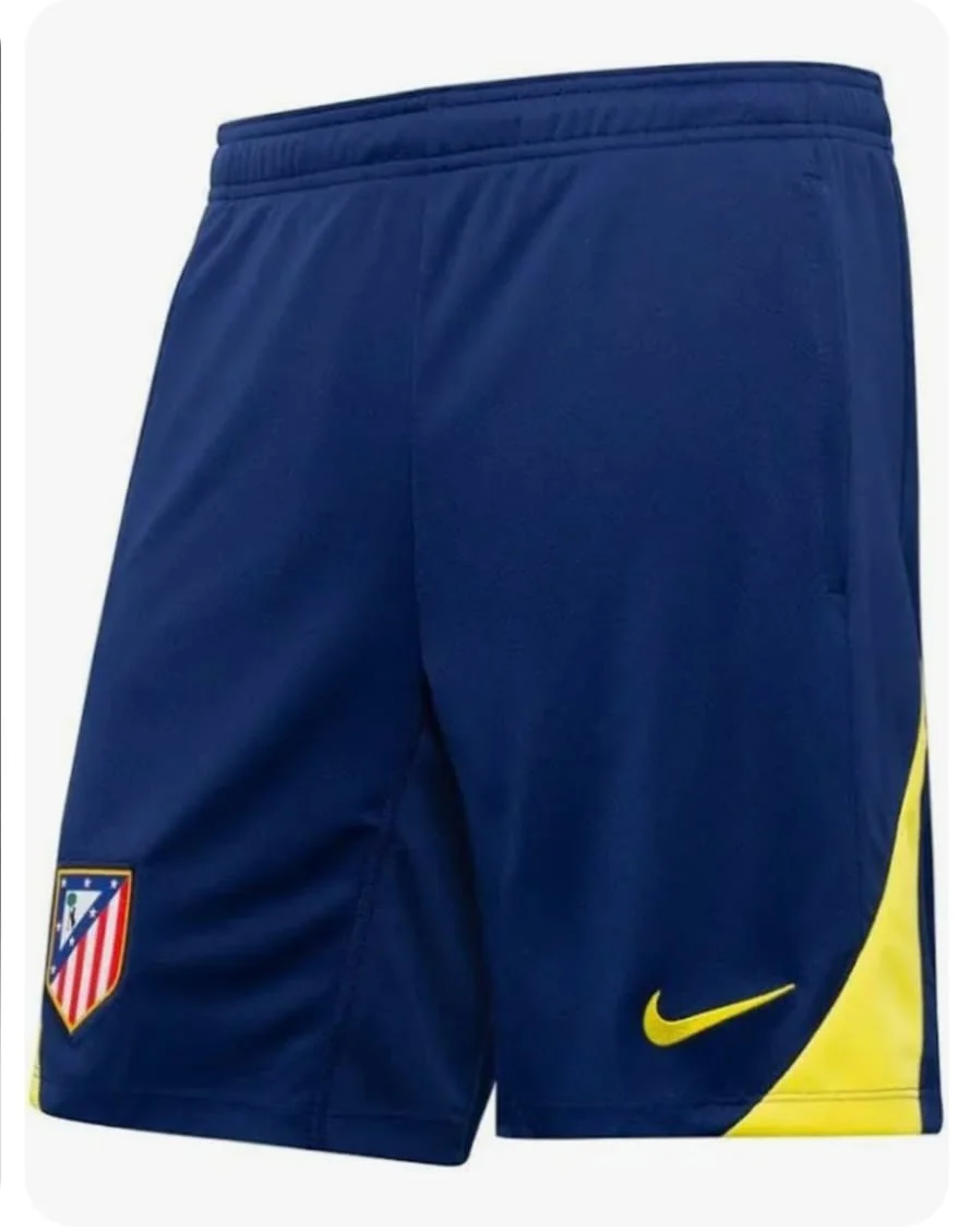 PANTALONES CORTOS ATLETICO DE MADRID AZUL Y AMARILLO