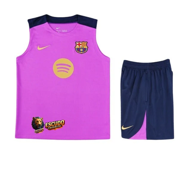 CONJUNTO BARCELONA ENTRENAMIENTO SIN MANGA ROSA HOMBRE 25/26