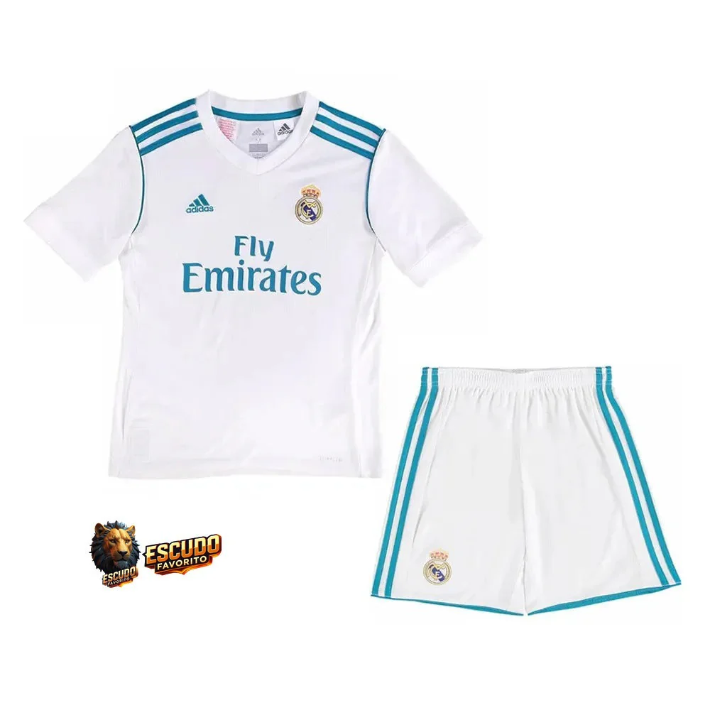 CAMISETA REAL MADRID I 17/18 EQUIPACIÓN PARA NIÑOS (RETRO)