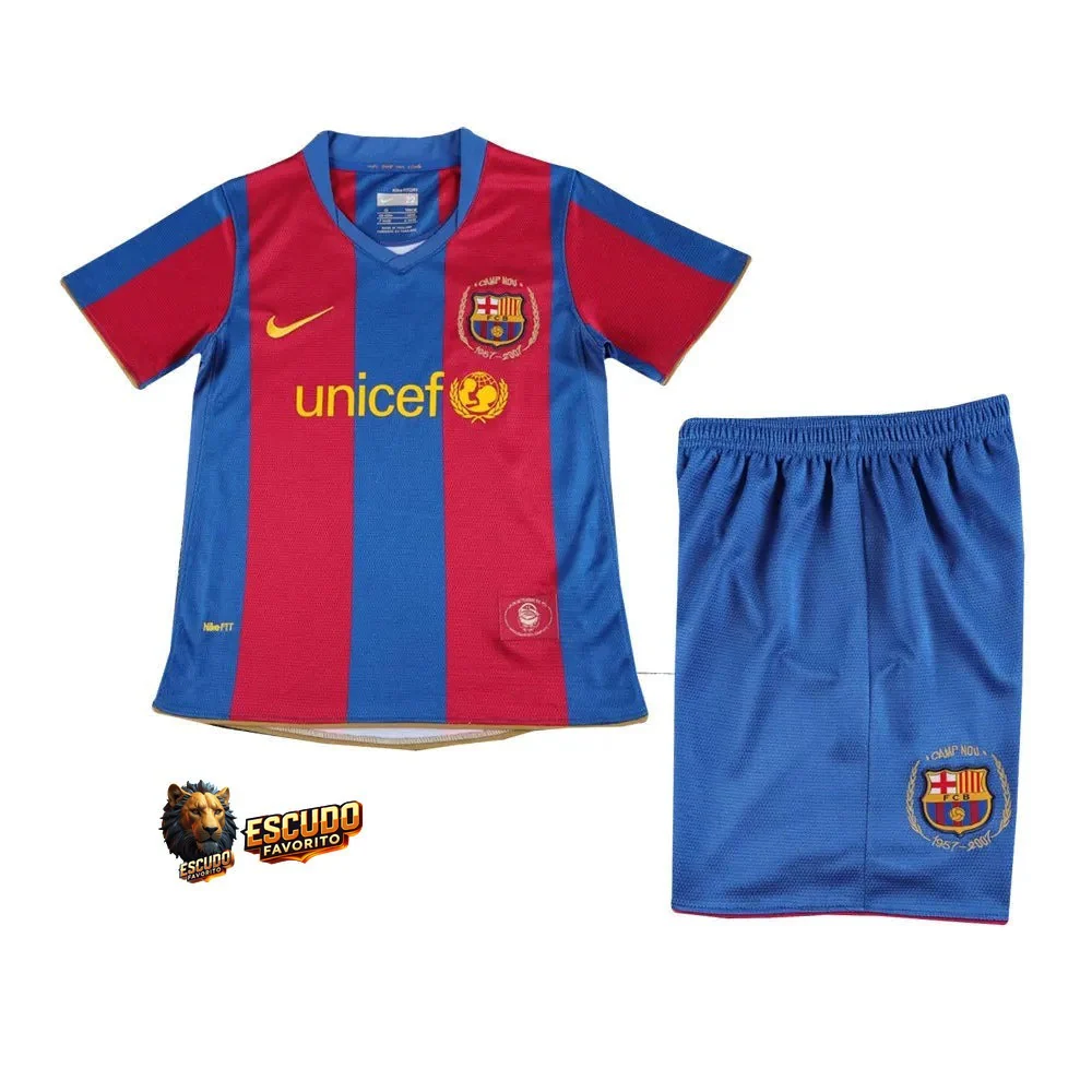 CAMISETA BARCELONA I 07/08 EQUIPACIÓN PARA NIÑOS (RETRO)