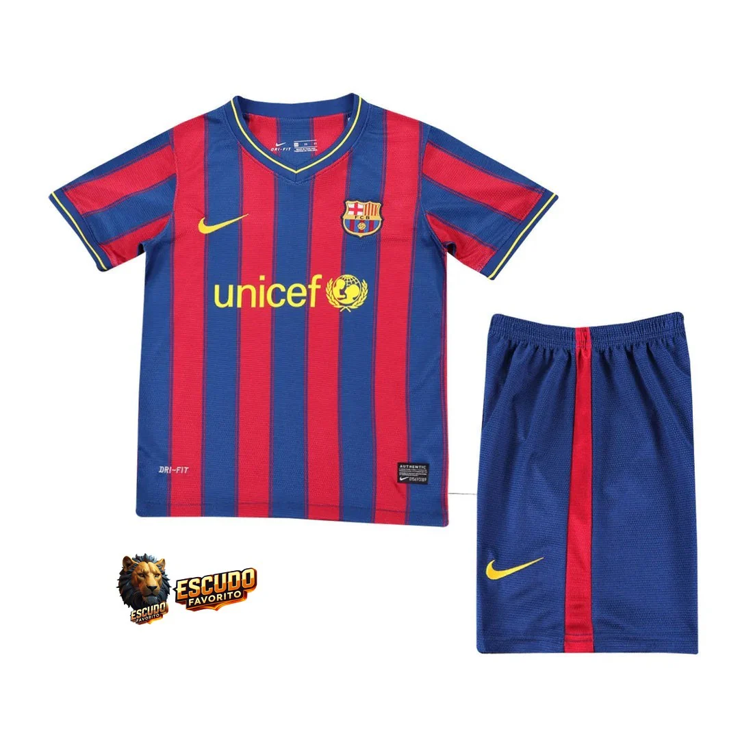 CAMISETA BARCELONA I 09/10 EQUIPACIÓN PARA NIÑOS (RETRO)