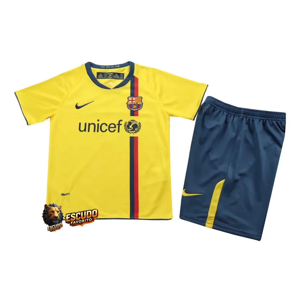 CAMISETA BARCELONA II 08/09 EQUIPACIÓN PARA NIÑOS (RETRO)