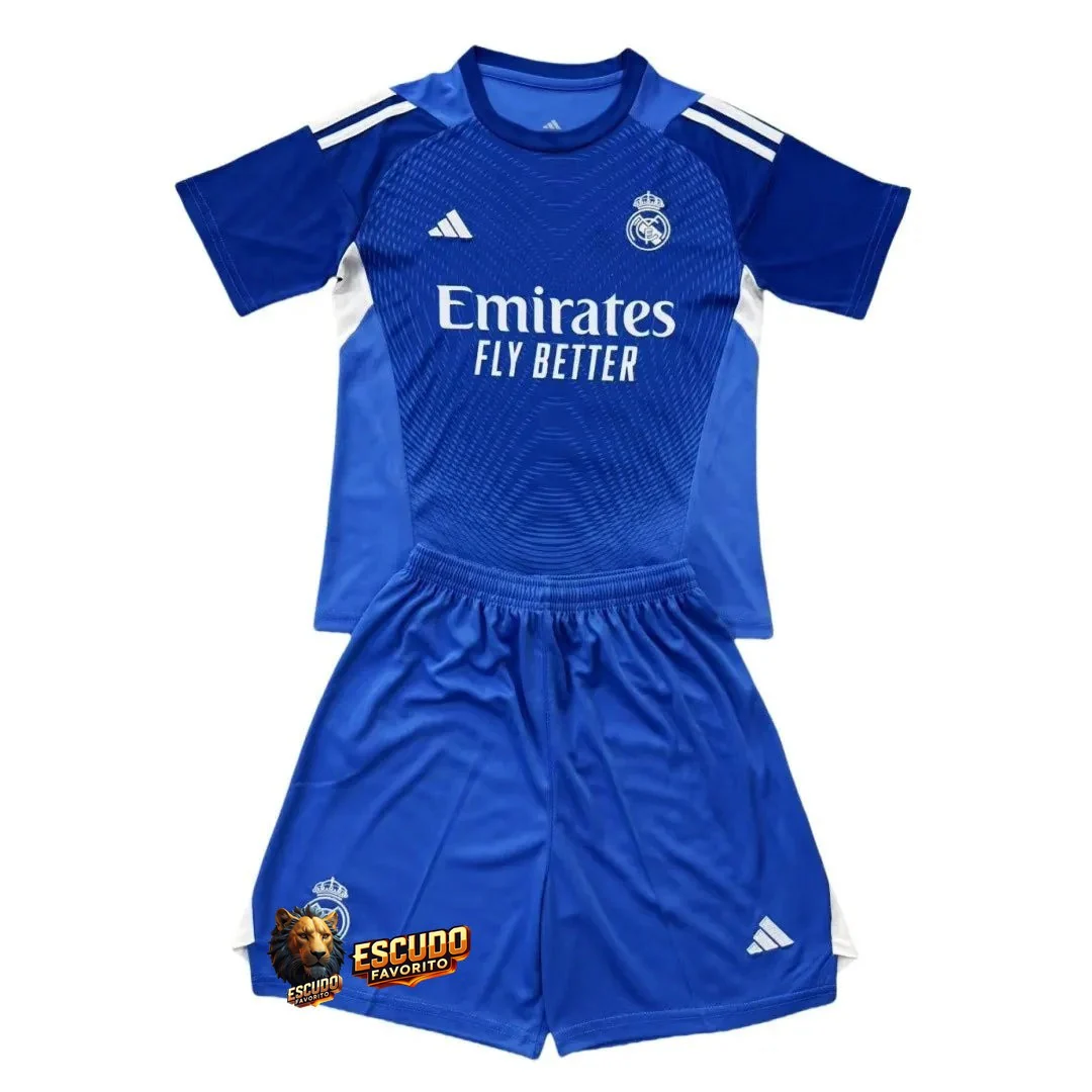 REAL MADRID PORTERO 25/26 EQUIPACIÓN PARA NIÑOS