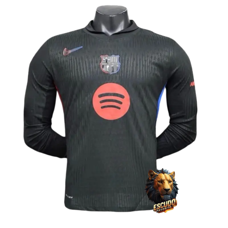 BARCELONA II 24/25 NEGRA VERSIÓN JUGADOR MANGA LARGA HOMBRE