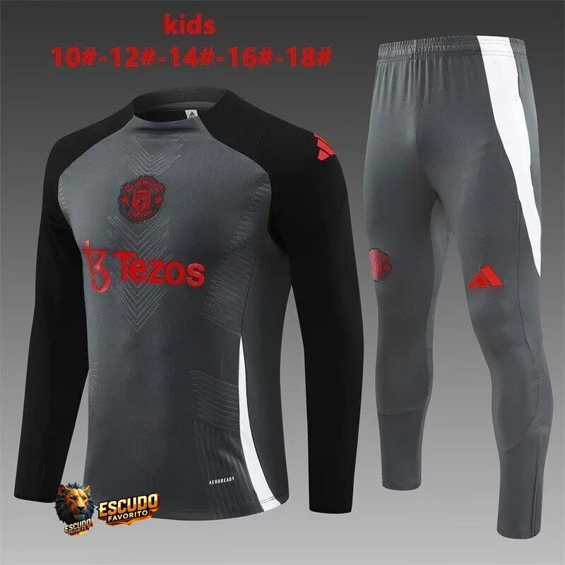 CHÁNDAL + PANTALONES PARA NIÑOS MANCHESTER UNITED ENTRENAMIENTO IV 24/25 HOMBRE