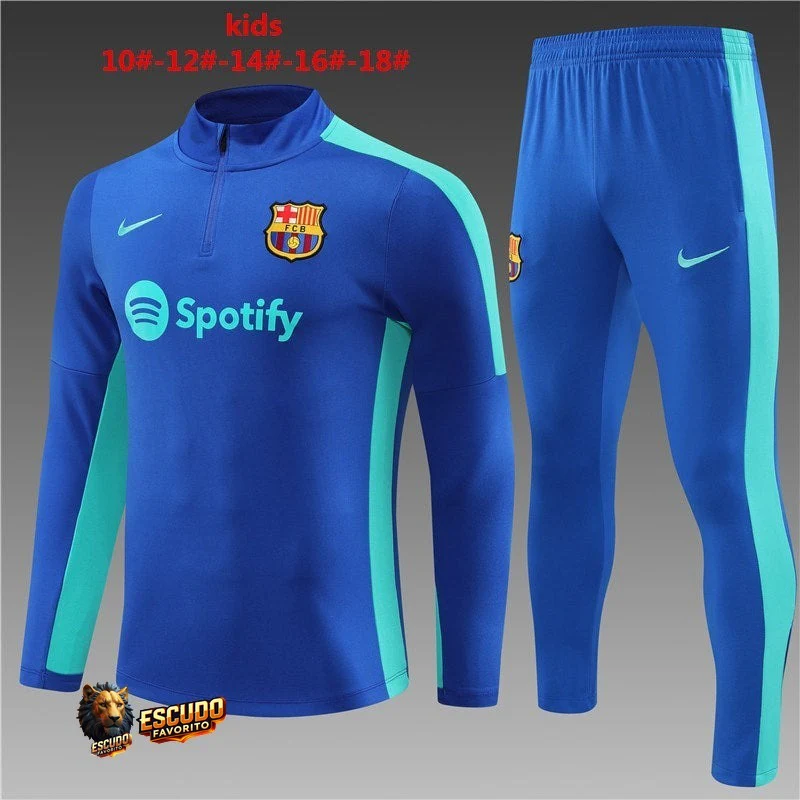 CHÁNDAL + PANTALONES PARA NIÑOS BARCELONA V ENTRENAMIENTO 23/24 HOMBRE