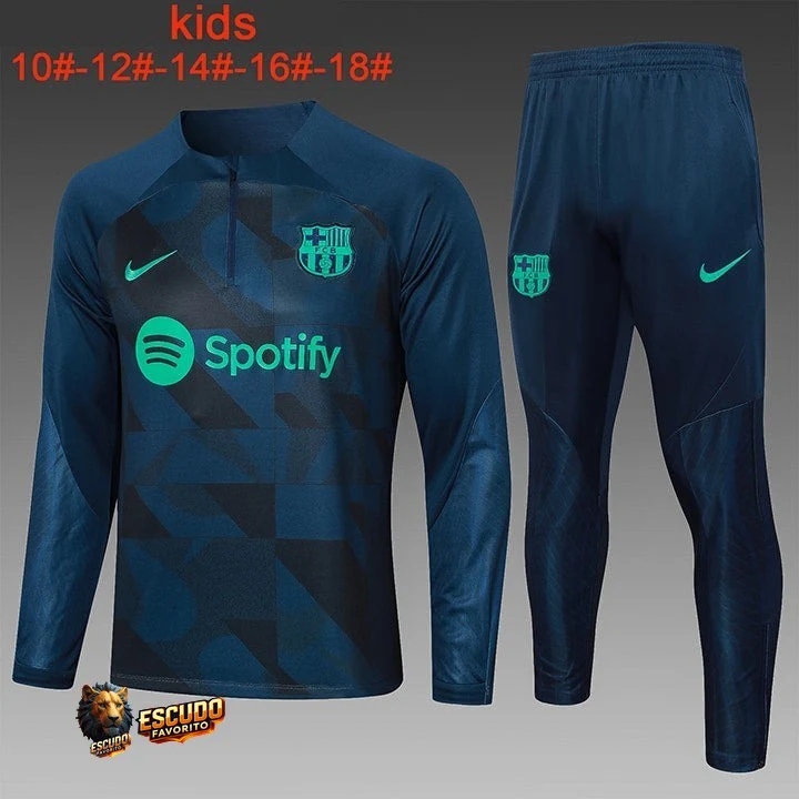 CHÁNDAL + PANTALONES PARA NIÑOS BARCELONA XVIII ENTRENAMIENTO 23/24 HOMBRE