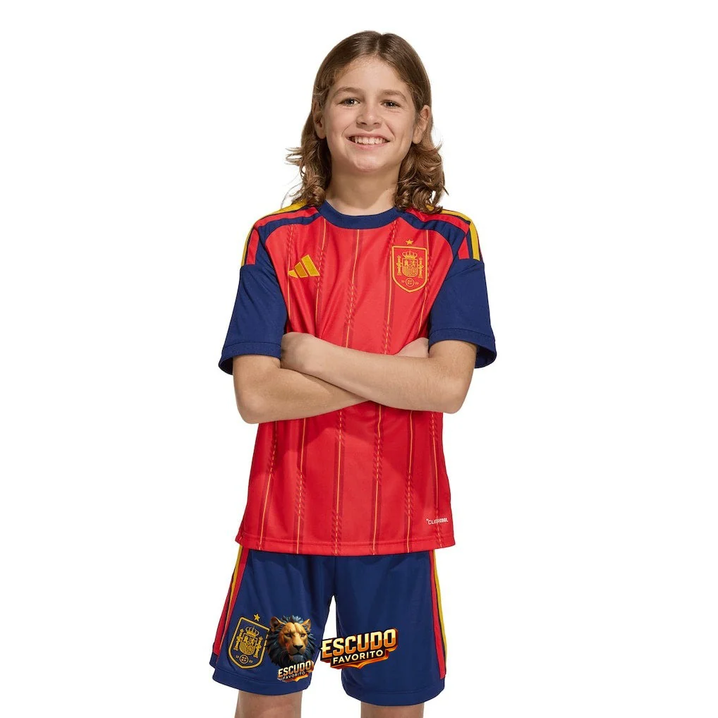 CAMISETA ESPAÑA I 2026 MUNDIAL EQUIPACIÓN PARA NIÑOS