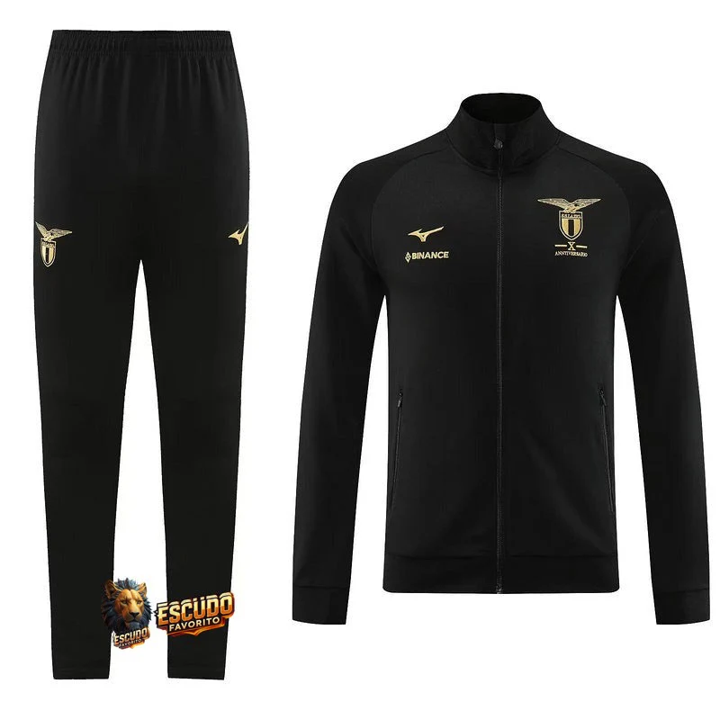LAZIO CAMISETA MANGA LARGA + PANTALONES NEGRA 23/24 HOMBRE