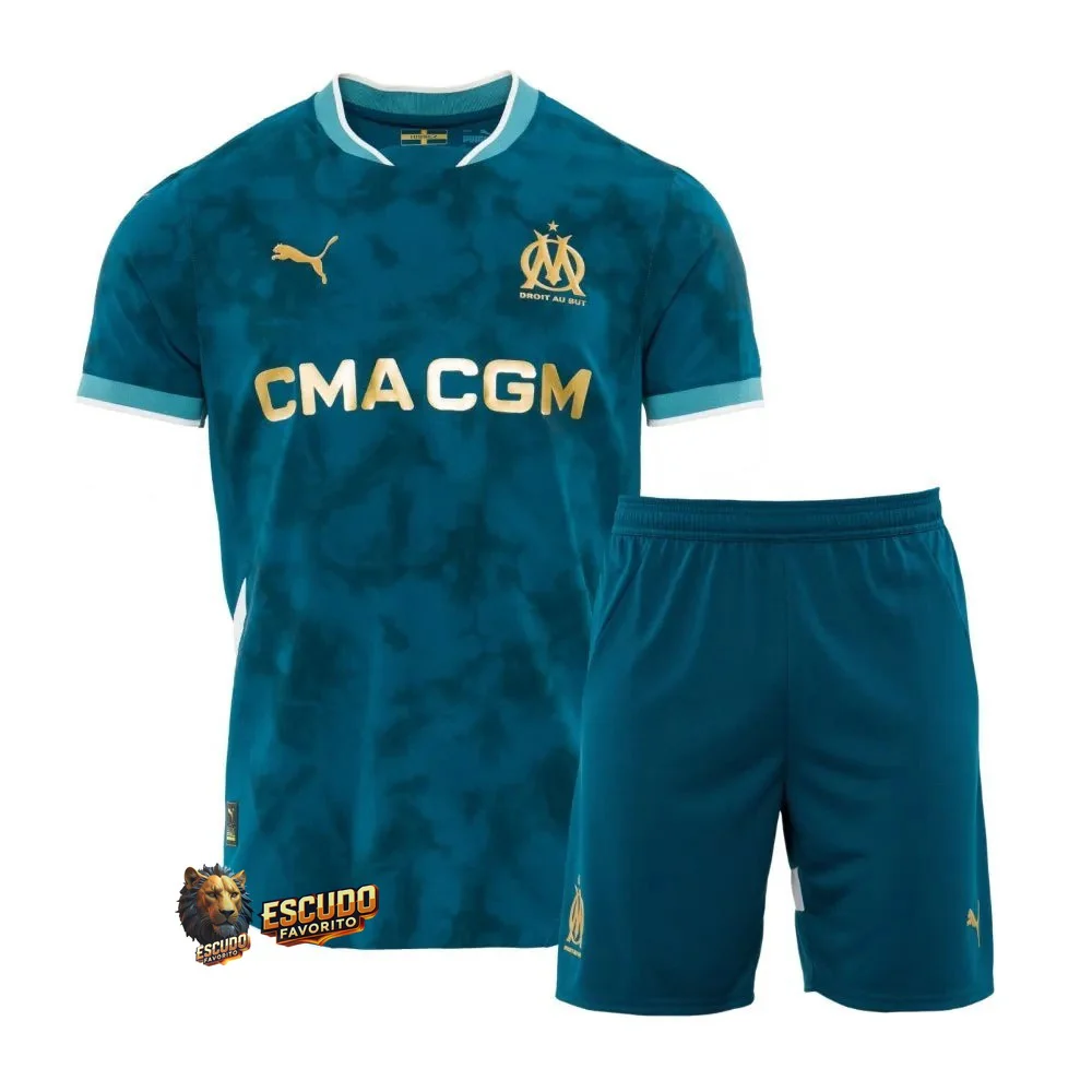 CAMISETA OLYMPIQUE DE MARSEILLE II 24/25 EQUIPACIÓN PARA NIÑOS