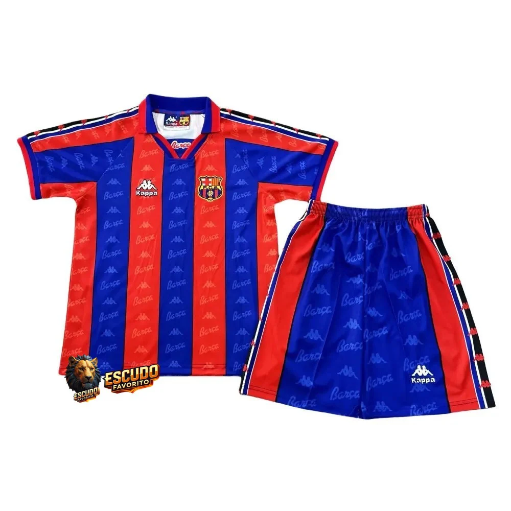 CAMISETA BARCELONA I 95/97 EQUIPACIÓN PARA NIÑOS (RETRO)