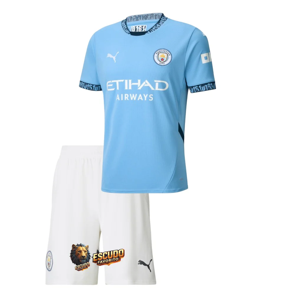 CAMISETA MANCHESTER CITY I 24/25 EQUIPACIÓN PARA NIÑOS