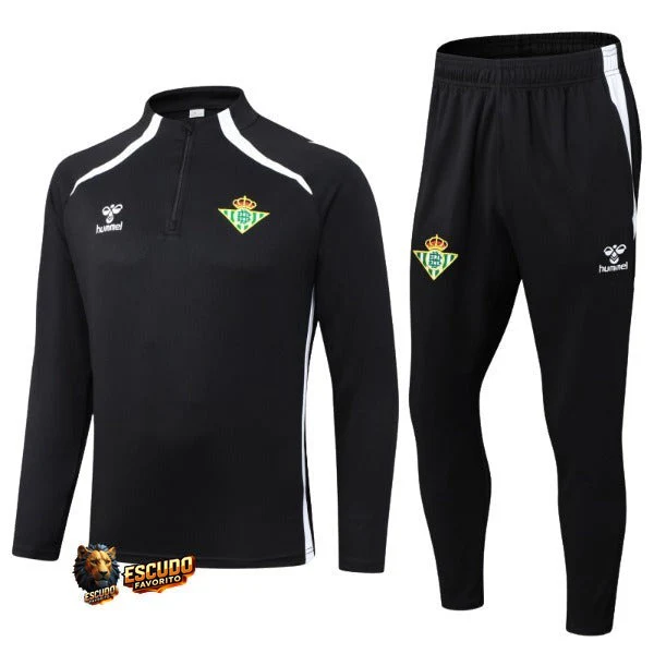 CHÁNDAL + PANTALONES PARA NIÑOS BETIS NEGRA II ENTRENAMIENTO 25/26 HOMBRE