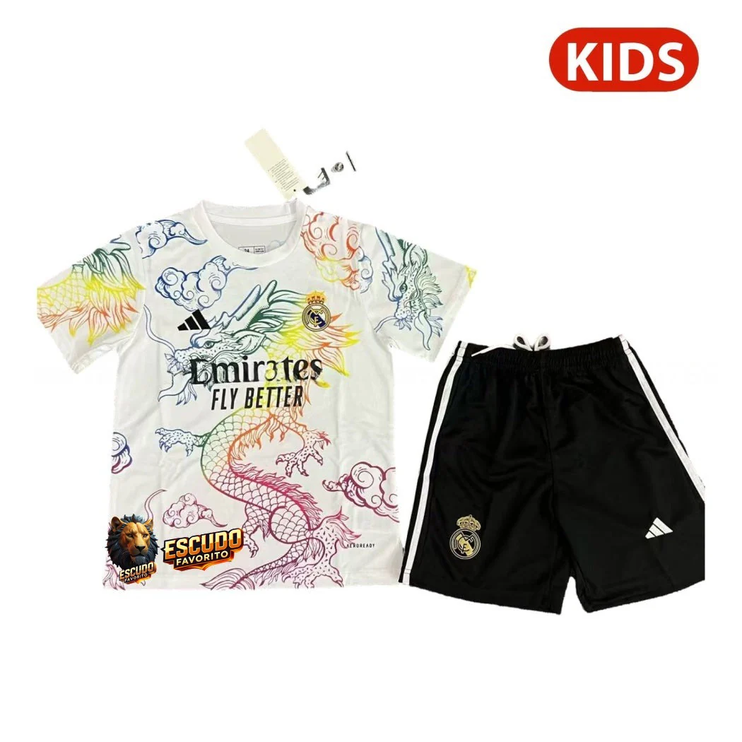 REAL MADRID DRAGÓN BLANCA 25/26 EQUIPACIÓN PARA NIÑOS