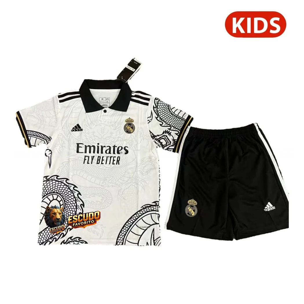 REAL MADRID DRAGÓN BLANCA  25/26 EQUIPACIÓN PARA NIÑOS