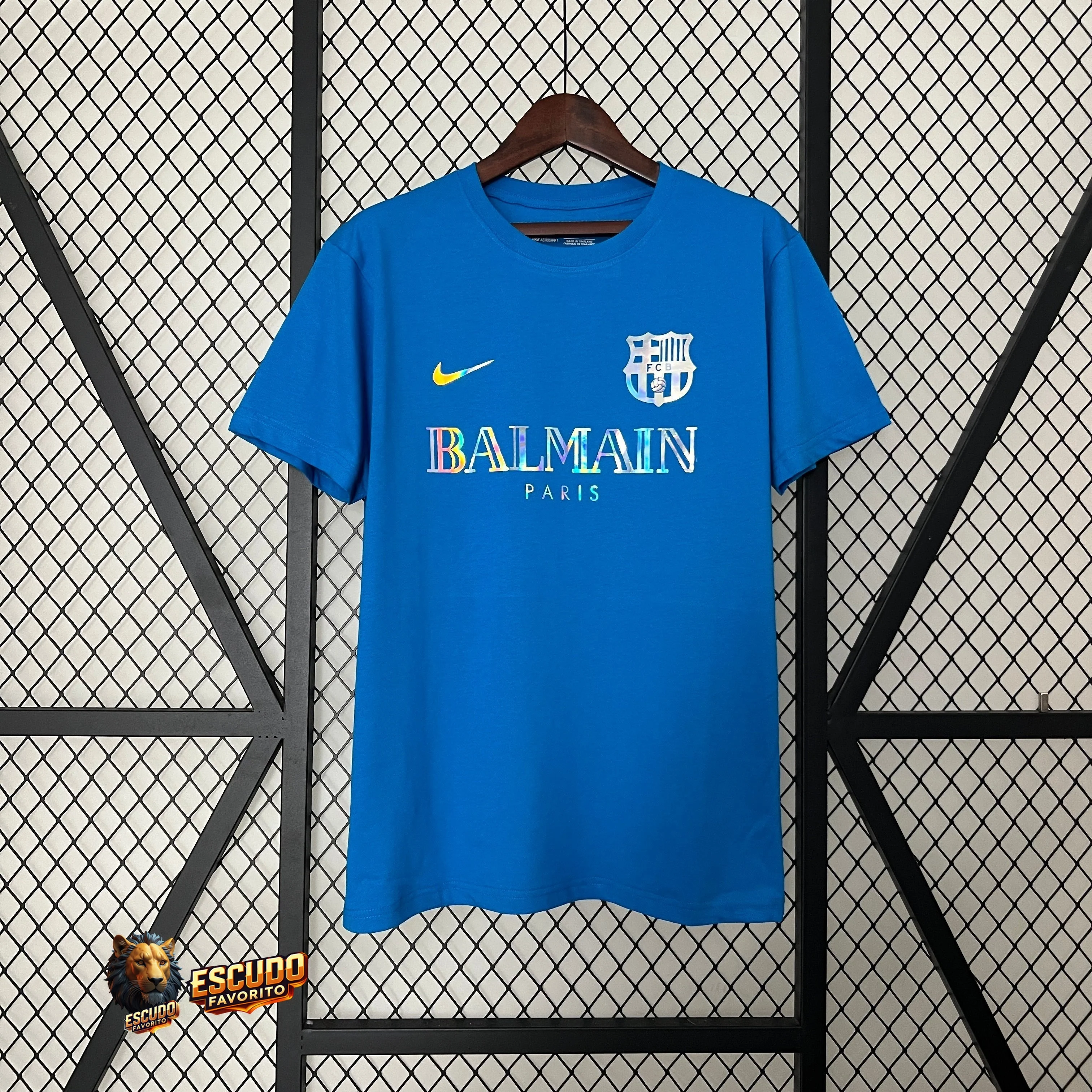 CAMISETA BARCELONA EDICIÓN LIMITADA BALMAIN PARIS BLUE 24/25 HOMBRE