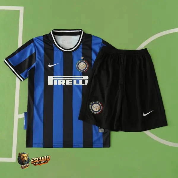 CAMISETA INTER DE MILAN I 09/10 EQUIPACIÓN PARA NIÑOS (RETRO)