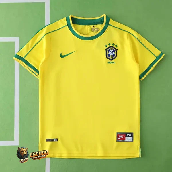 CAMISETA BRASIL I 1998 EQUIPACIÓN PARA NIÑOS (RETRO)