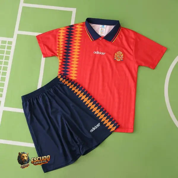 CAMISETA ESPAÑA I 1994 RETRO EQUIPACIÓN PARA NIÑOS