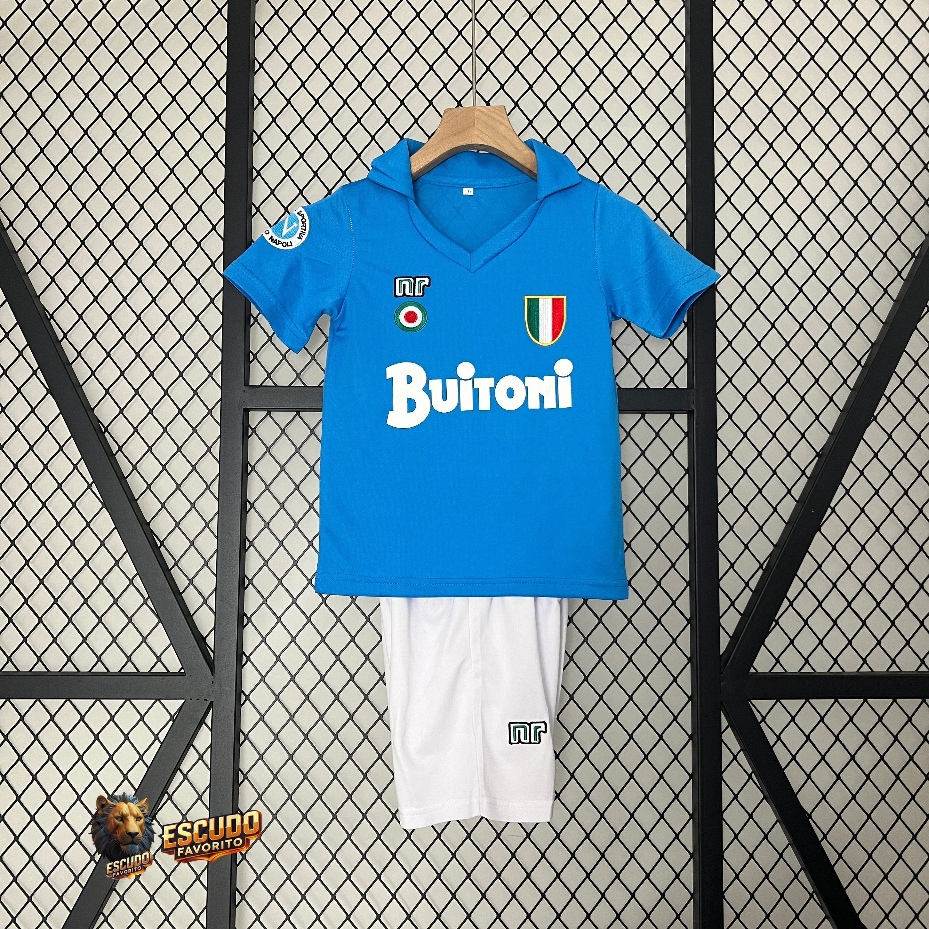 CAMISETA NAPOLI I 87/88 EQUIPACIÓN PARA NIÑOS (RETRO)