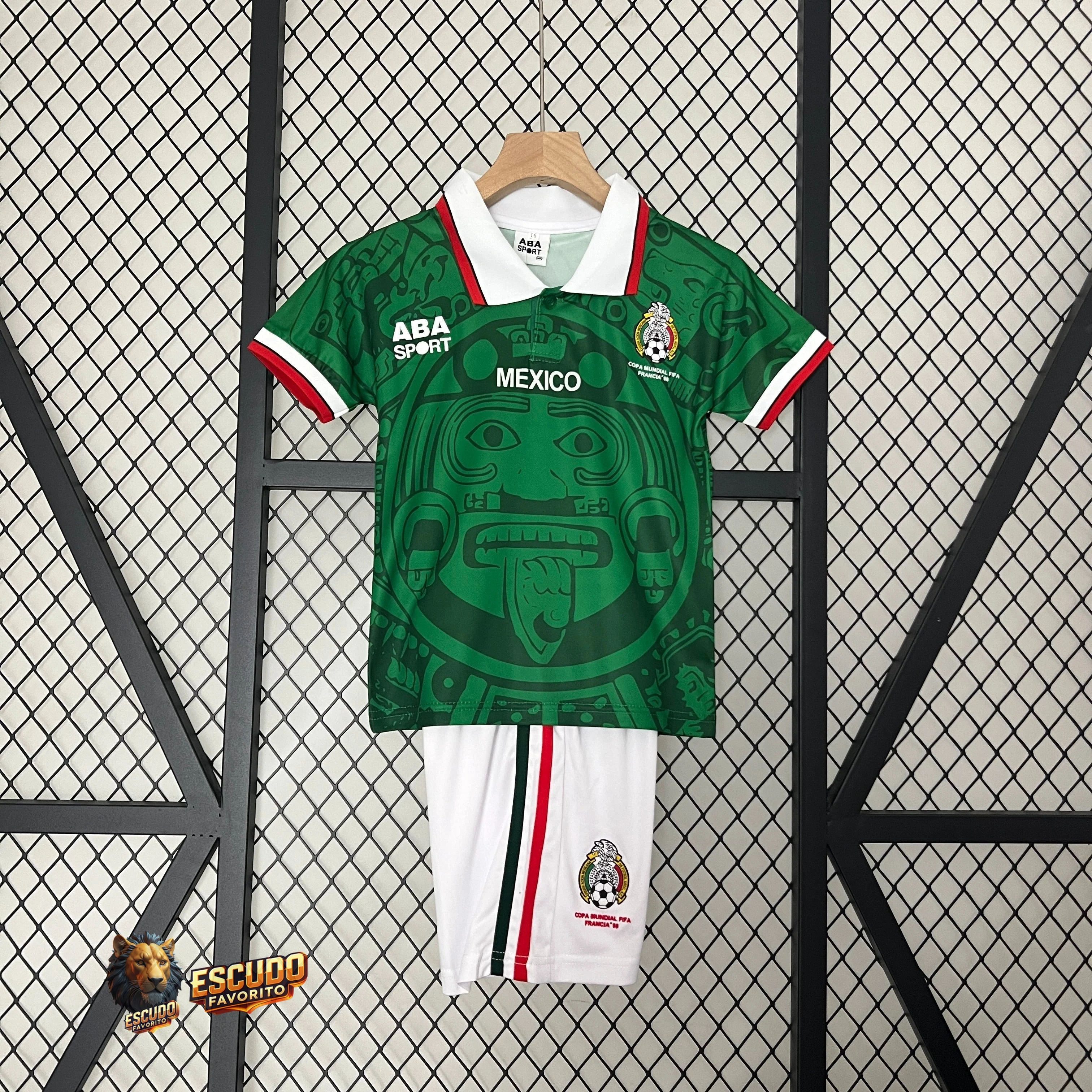 CAMISETA MEXICO I 1998 EQUIPACIÓN PARA NIÑOS (RETRO)