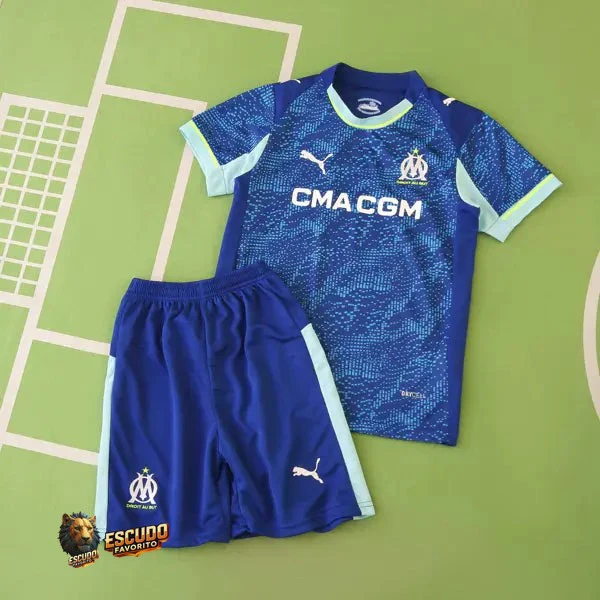 CAMISETA OLYMPIQUE DE MARSEILLE III 25/26 EQUIPACIÓN PARA NIÑOS