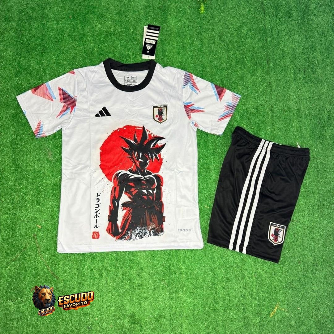 CAMISETA JAPÓN ANIME BLANCA DBZ 25/26 EQUIPACIÓN PARA NIÑOS
