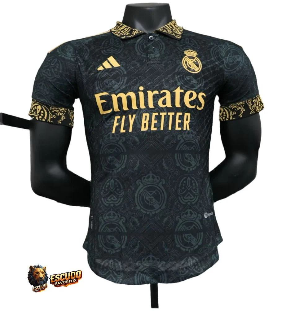 CAMISETA REAL MADRID EDICIÓN LIMITADA NEGRA 24/25 HOMBRE (VERSIÓN JUGADOR)