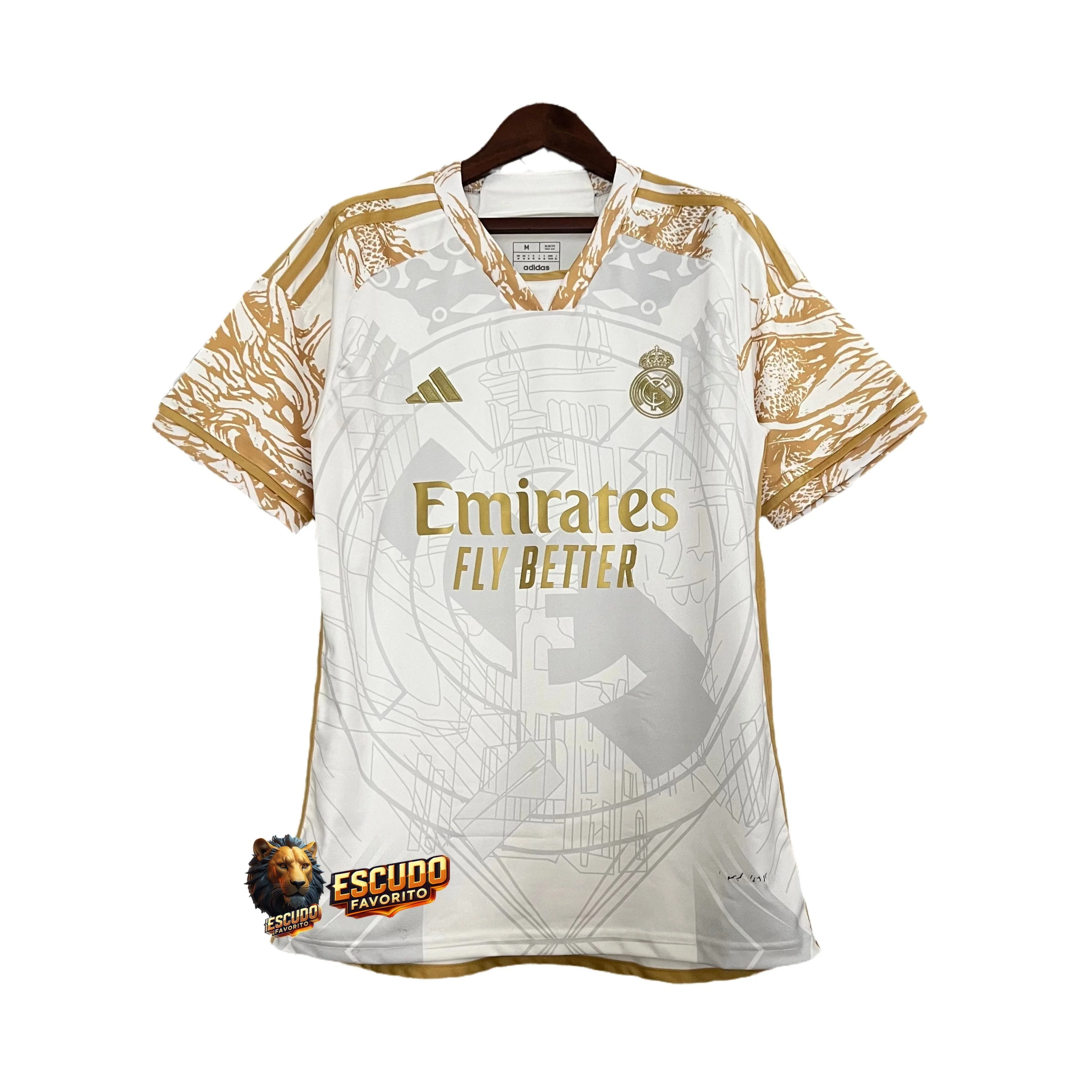 CAMISETA REAL MADRID EDICIÓN LIMITADA DORADA 24/25 HOMBRE