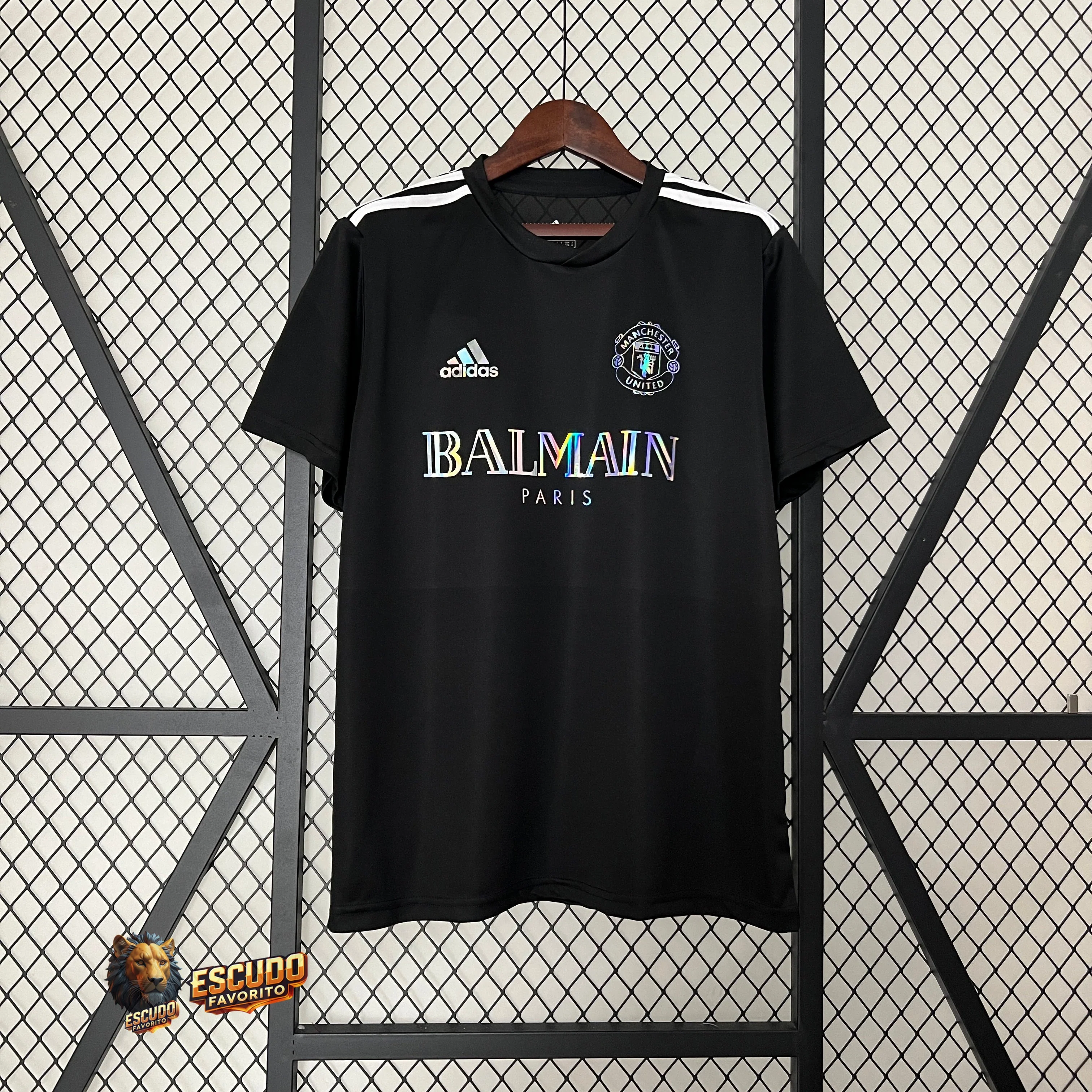 CAMISETA MANCHESTER UNITED EDICIÓN LIMITADA BALMAIN PARIS BLACK 24/25 HOMBRE